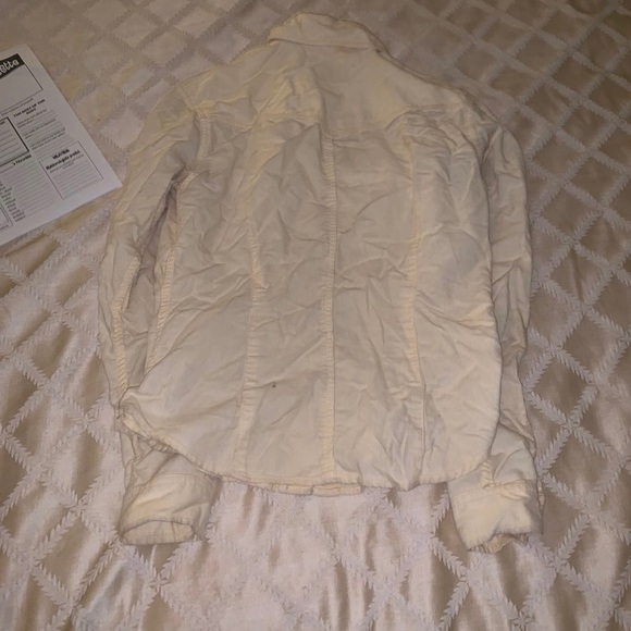 Beige corduroy button up top - Picture 4 of 4